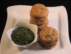 homemade dog treats with parsley