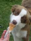 Charlie eating Ice-cream