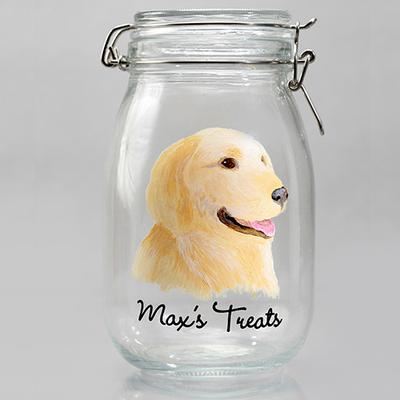 Hand Painted Dog Treat Jar